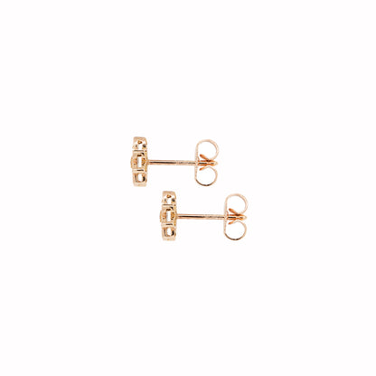 Tiffany & Co. Diamond and 18 Carat Rose Gold Floral Stud Earrings