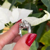 Vintage Diamond 18 Carat White Gold Crossover Dress Ring
