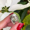 Vintage Old Cut Diamond 18 Carat White Gold Open Work Dome Cocktail Ring, Circa 1950