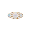 Antique Opal and Old mine cut diamond 18ct Yellow Gold Ring