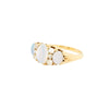 Antique Opal and Old mine cut diamond 18ct Yellow Gold Ring