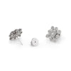 Diamond 18 Carat White Gold Cluster Stud Earrings