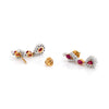 Ruby and Diamond 18 Carat Gold Drop Earrings