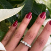 Vintage Five-Stone Diamond Platinum and 18 Carat Yellow Gold Ring