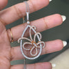 18 Carat White and Rose Gold Diamond Butterfly Pendant and Chain