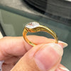 18 Carat Yellow Gold Marquise Shaped Diamond Ring