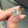 detail of diamond solitaire ring