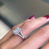 1.20ct H SI2 Emerald Cut Diamond 18 Carat White Gold Engagement Ring