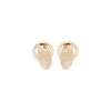 Textured 18 Carat Yellow Gold Open Work Abstract Knot Lever-Back Earrings