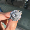 Diamond and Platinum Double Halo Cluster Engagement Ring
