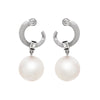 South Sea Pearl and Diamond 18 Carat White Gold Drop Earrings