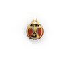 Diamond, Black Onyx and Carnelian 18 Carat Yellow Gold Ladybird Clip Brooch
