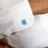 Turquoise and Diamond 18 Carat White Gold Octagonal Cufflinks