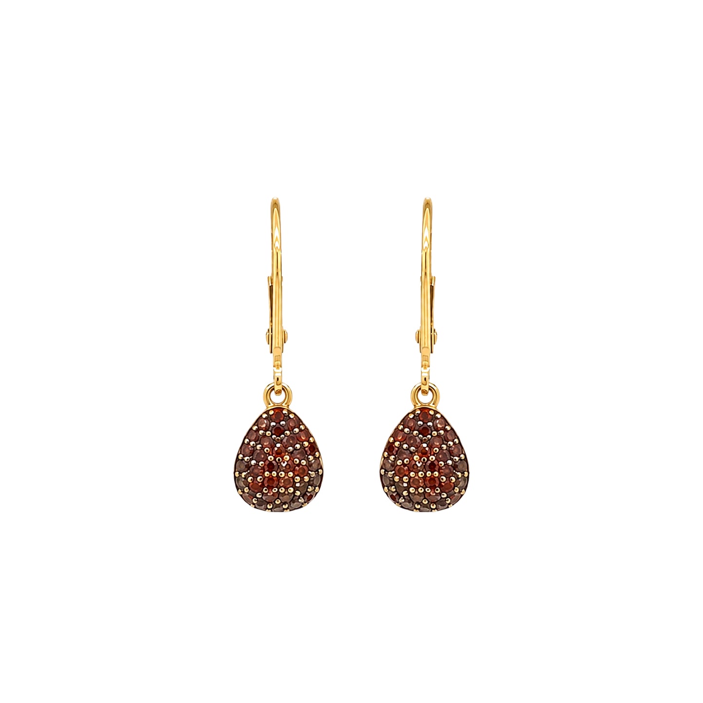 Links of London Garnet Pear Shape Pendant Necklace and Earrings Set in 18K Gold