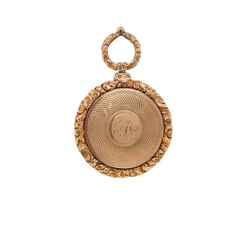 Antique Victorian Vinaigrette 10 Carat Yellow Gold Perfume Locket Pendant