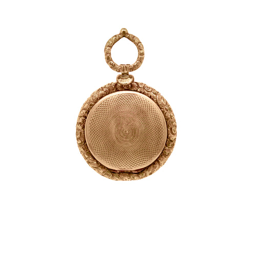 Antique Victorian Vinaigrette 10 Carat Yellow Gold Perfume Locket Pendant