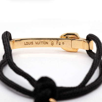Louis Vuitton 18 Carat Yellow Gold Buckle Adjustable Cord Bracelet