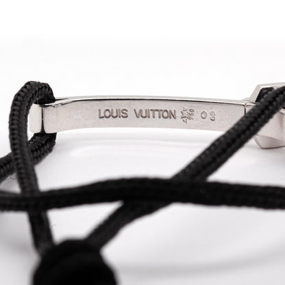 Louis Vuitton 18 Carat White Gold Buckle Adjustable Cord Bracelet