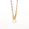 Details of fancy link 1920 vintage Albert two tone chain