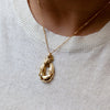 Ben Rosenfeld Diamond and 18 Carat Yellow Gold Open Work Stylised Oval Pendant
