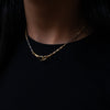 Antique 15 Carat White & Yellow Gold Fancy Link Two Tone Albert Chain, c.1920's