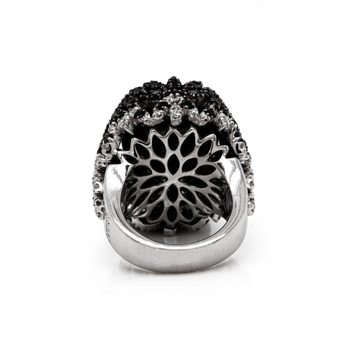Pasquale Bruni 'Ghirlanda' Onyx, Black Spinel and Diamond 18K White Gold Ring
