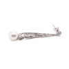 18ct White Gold, Diamond and Pearl Drop Earrings