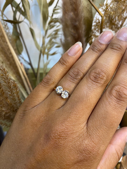 Early 20th Century 18ct Gold Diamond Toi Et Moi Ring