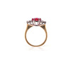 3.31ct Ruby and Diamond 18 Carat White & Yellow Gold Engagement Ring