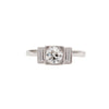 Art Deco 18ct White Gold and Platinum Diamond Three-Stone Engagement Ring