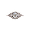 Art Deco Platinum and Diamond Ring With Exquisite Filigree Detailing