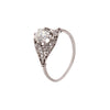 Art Deco Platinum and Diamond Ring With Exquisite Filigree Detailing