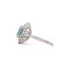 2.61ct Aquamarine and Diamond 18 Carat White Gold Cluster Engagement Ring
