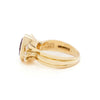 Dower and Hall 4.05ct Round Pink Tourmaline and Diamond 18ct Gold Dress Ring