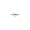 1.18ct Old Cut Diamond and Platinum Engagement Ring