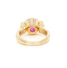 Dower and Hall 4.05ct Round Pink Tourmaline and Diamond 18ct Gold Dress Ring