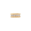 Diamond 18 Carat White and Yellow Gold Fancy Braided Wide Band Ring