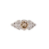 1.18ct Fancy Brown Round Brilliant Cut Diamond Platinum Engagement Ring