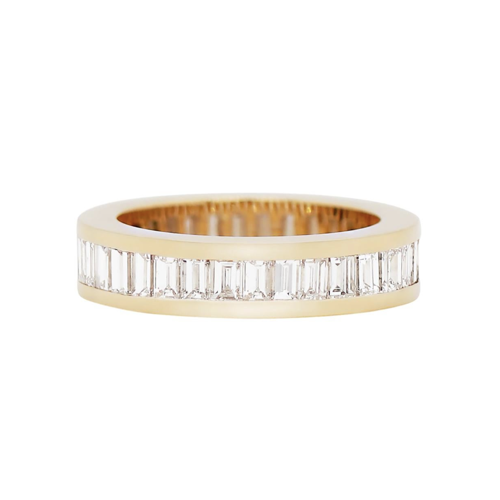 Baguette Diamond 18 Carat Yellow Gold Full Eternity Ring
