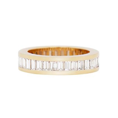 Baguette Diamond 18 Carat Yellow Gold Full Eternity Ring
