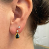 Blue Sapphire and Diamond 18 Carat Yellow Gold Drop Earrings