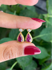 Ruby and Diamond 18 Carat Yellow Gold Drop Earrings