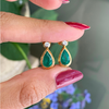 Emerald and Diamond 18 Carat Yellow Gold Drop Earrings