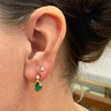 Emerald and Diamond 18 Carat Yellow Gold Drop Earrings