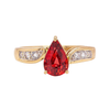 2.62ct Orange Sapphire and Diamond 18 Carat White & Yellow Gold Engagement Ring
