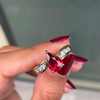 2.62ct Orange Sapphire and Diamond 18 Carat White & Yellow Gold Engagement Ring