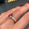 2.62ct Orange Sapphire and Diamond 18 Carat White & Yellow Gold Engagement Ring