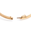 Diamond 18 Carat White and Yellow Gold Two Tone Crossover Bangle