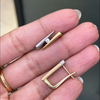 Diamond 18 Carat White and Yellow Gold Two Tone Spike Latch-Back Earrings