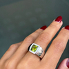 Cartier La Dona Diamond and Peridot 18 Carat White Gold Dress Ring